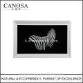 CANOSA seashell white zebra disegno pittura murale con telaio in metallo